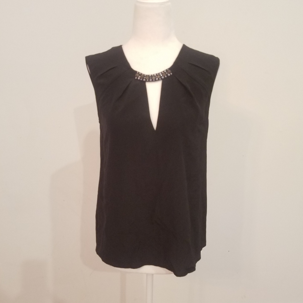 BCBG sleeveless silk top